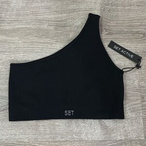 SET ACTIVE Ribbed One Shoulder Bra